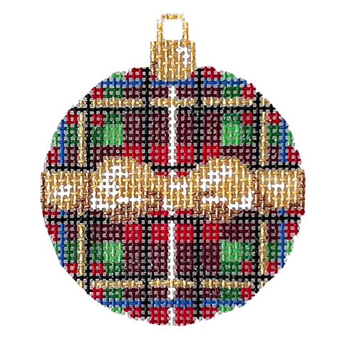 AT CT1459 - Gold Bow and Stewart Plaid Mini Ball