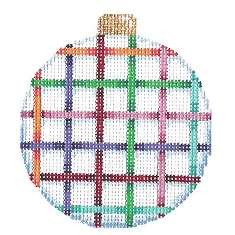 AT CT1818 - Multi Tattersall Ball Ornament