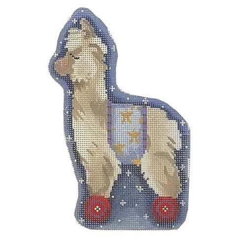 AT CT2073 - Stars Llama on Wheels Ornament