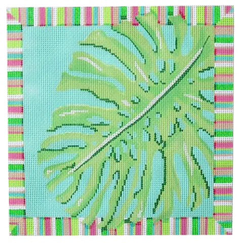 AT D1304 - Palm Leaves Square Stripes