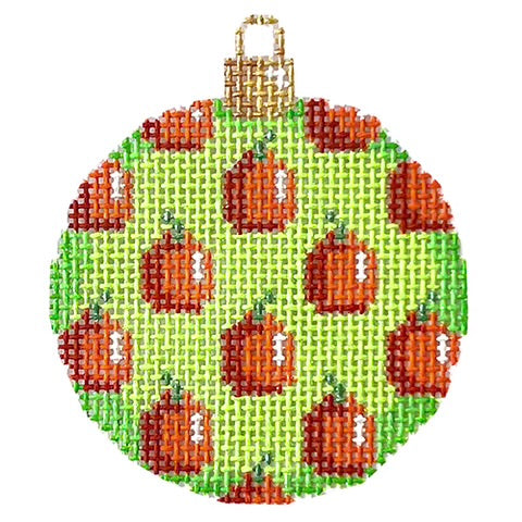 AT EE1332 - Pumpkins on Lime Mini Ball