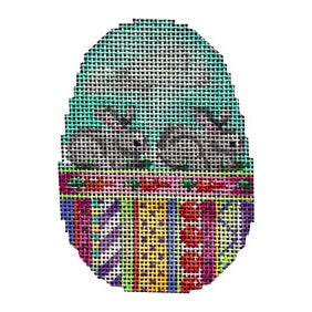 AT EG327 - Bunnies Hoppy Stripes Egg
