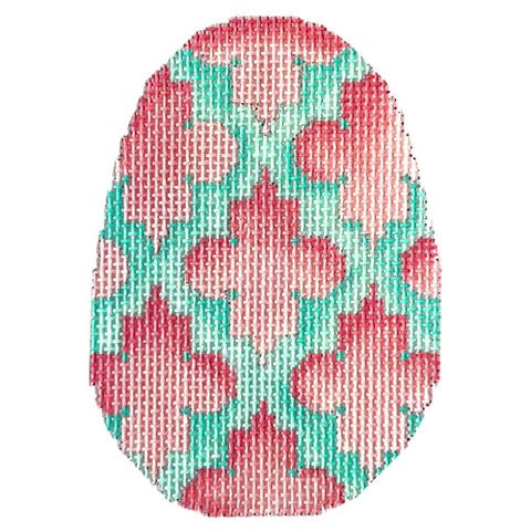 AT EG329C - Quatrefoil Egg Coral Aqua