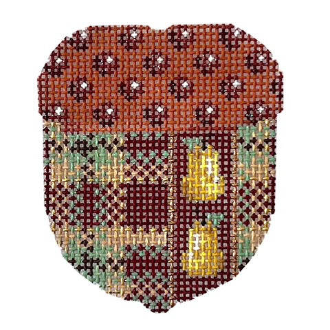 AT EM308 - Dot Cap Plaid Pears Mini Acorn