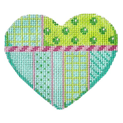 AT HE810 - Lime Turquoise Heart