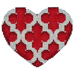 AT HE841R - Quatrefoil Heart Red