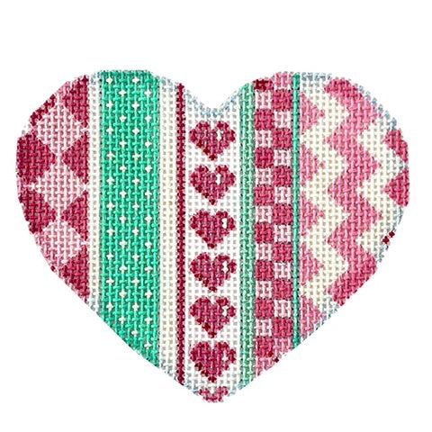 AT HE848 - Harlequin Hearts Chevron Heart
