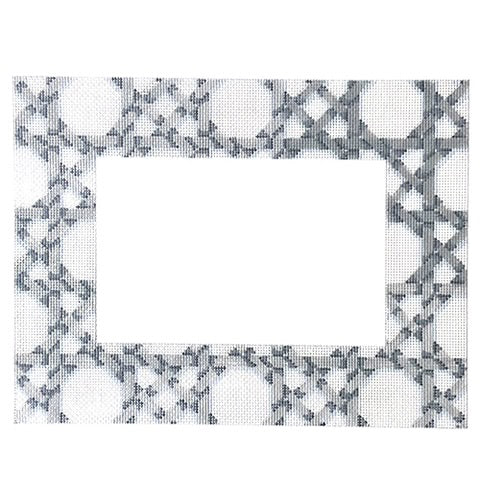 AT PF277G - Grey White Caning Pattern Frame