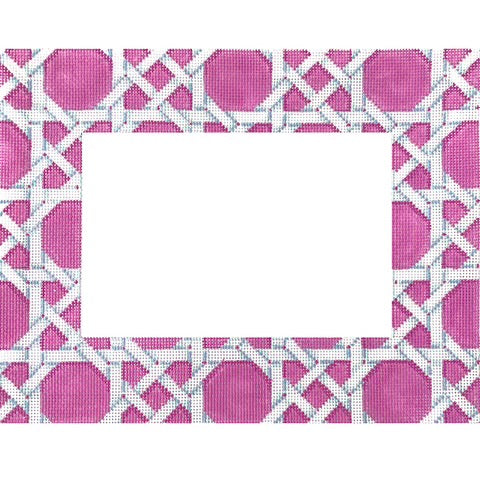 AT PF277P - Pink White Caning Pattern Frame