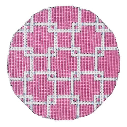 AT RD803P - Square Lattice Round Pink