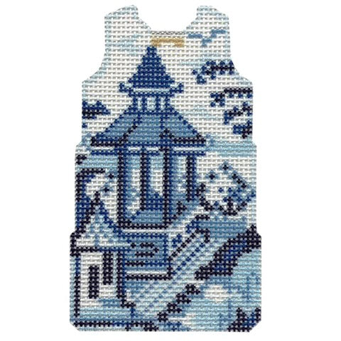 NTG TS039 - Blue and White Pagoda Mini Shift