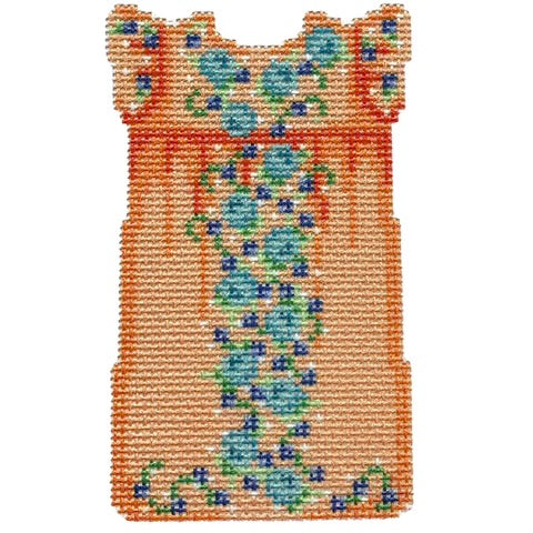 NTG TS044 - Orange Aqua Embroidered Mini Shiift