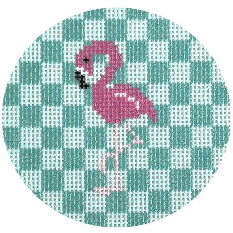 NTG TS048 - Pink Flamingo on Aqua 3 Round
