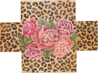 BC25 -  Roses on Leopard Pelt Brick Cover