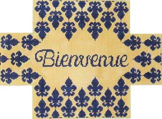 BC12B - Bienvenue Brick Cover - Blue and Yellow