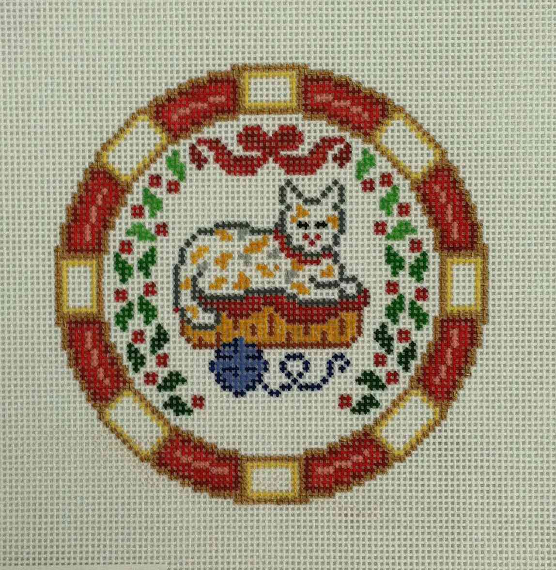 CO16 - Happy Holidays Christmas Cat Ornament