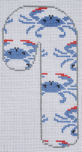 LN-53 - Blue Crabs Candy Cane