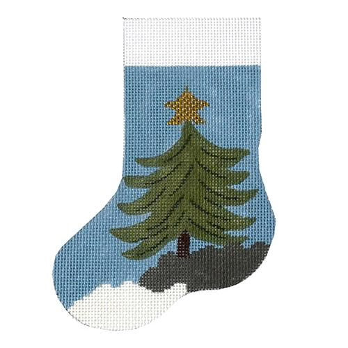 STK116 - Tree with Star Mini Stocking
