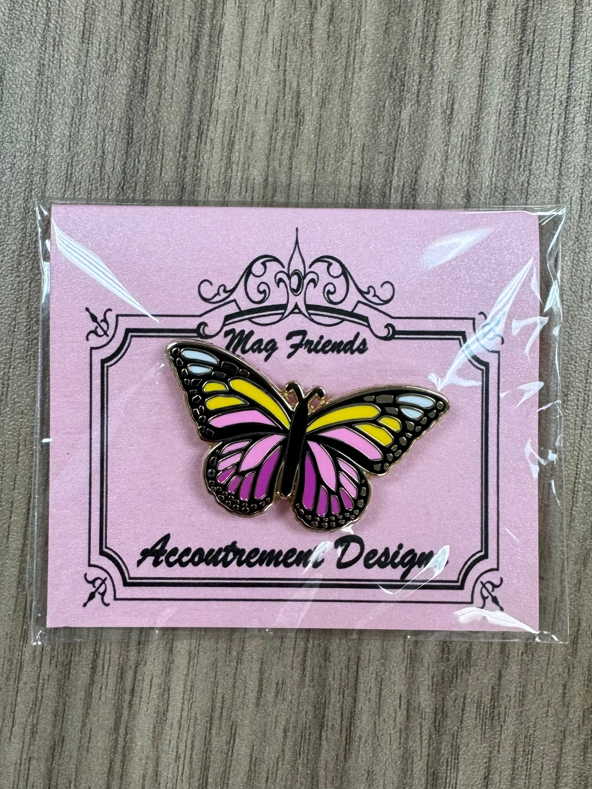 Pink Monarch Butterfly Needle Minder