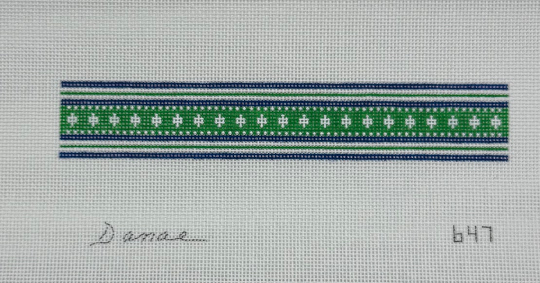 647 - Green/Blue Key Fob