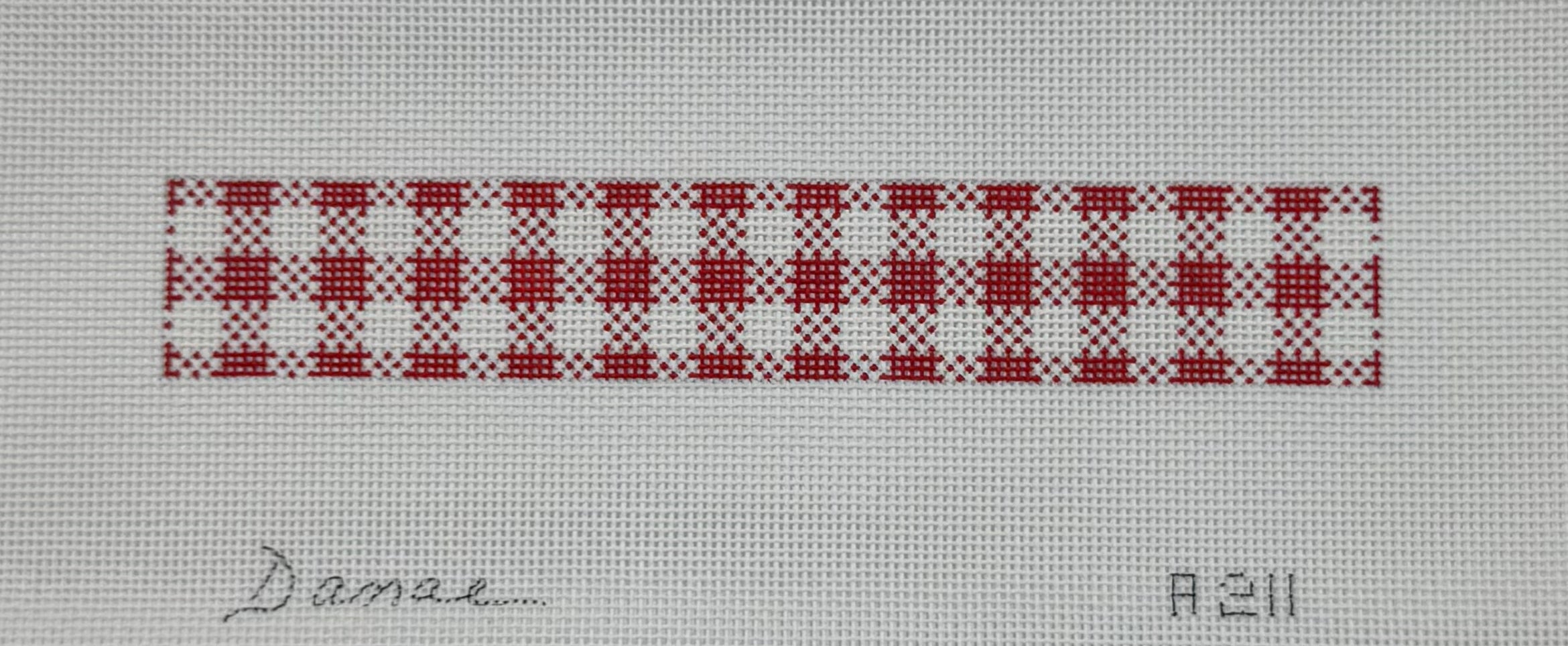 A211 - Red Checkered Key Fob