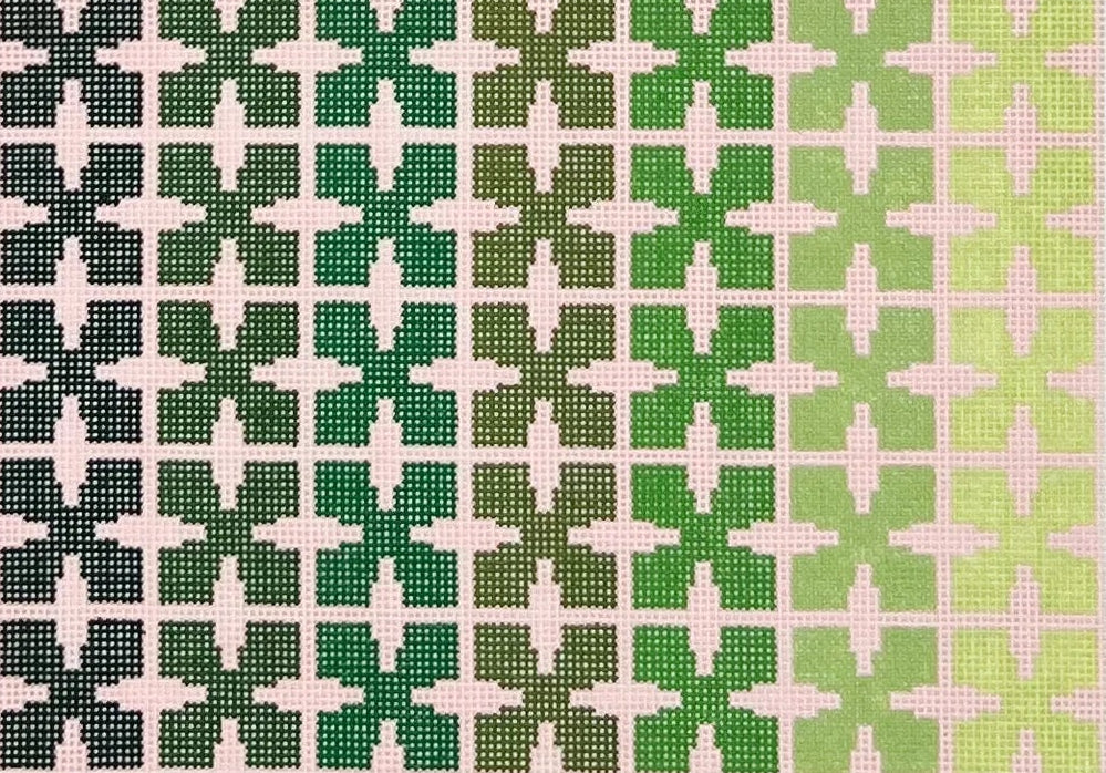 MD-110.03 - Geo Floral - Green and Pink