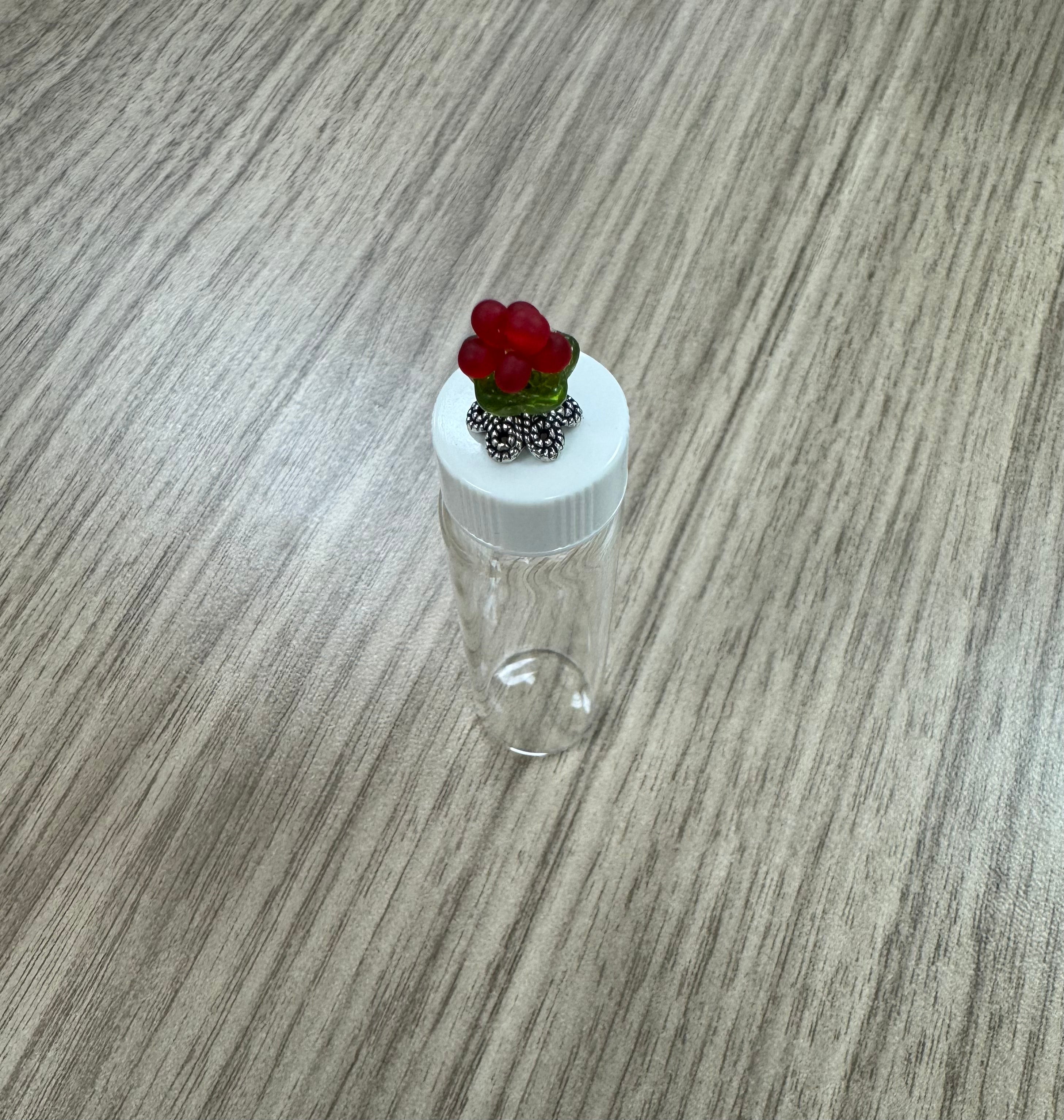 Glass Needle Vial with Glass Beads (additional color ways)
