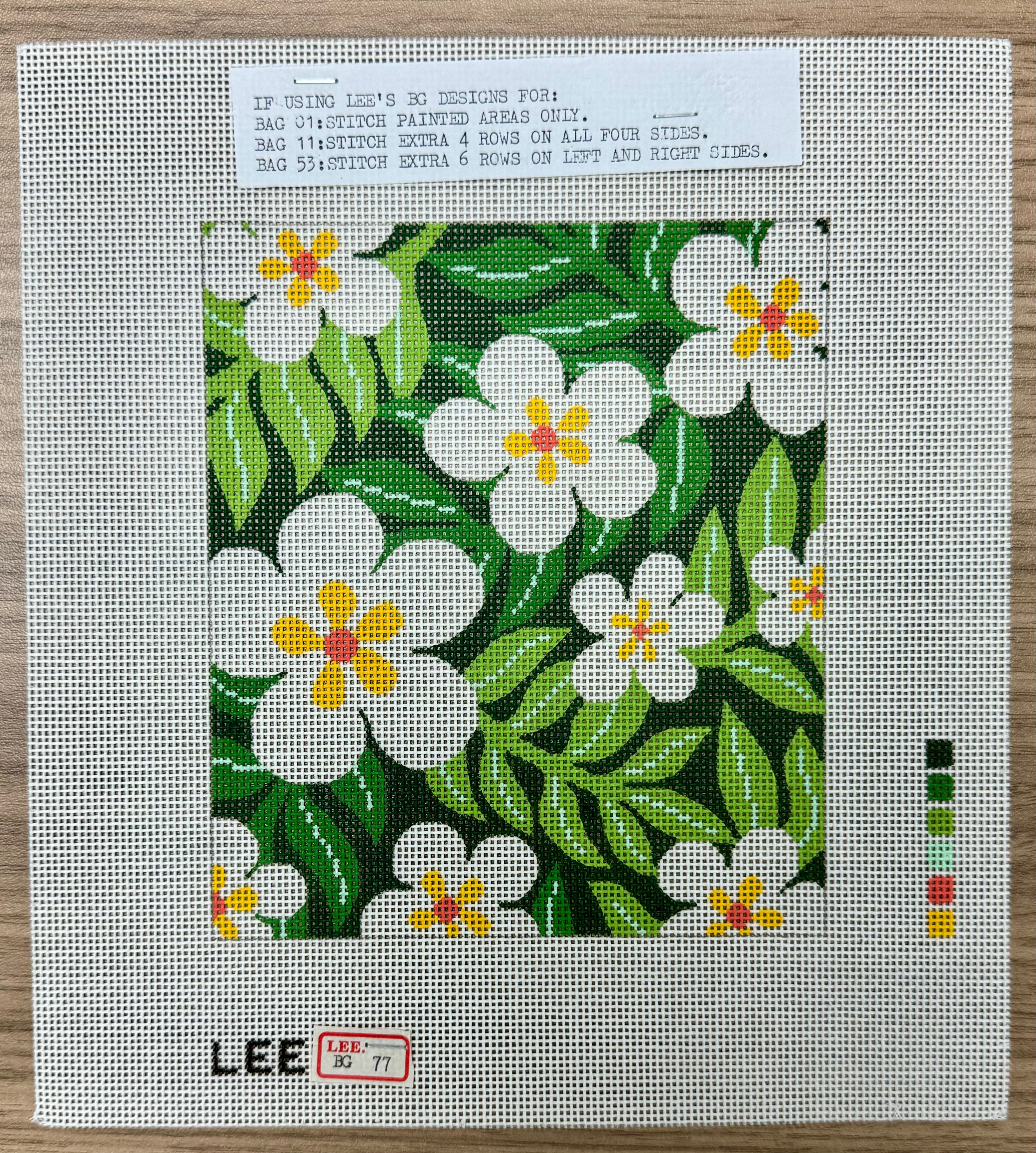 BG77 - Green and White Floral