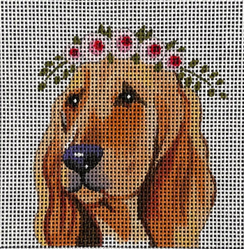 IN091 - Bloodhound with Floral Crown Insert