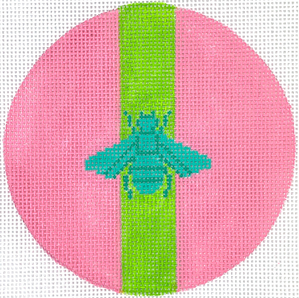 INSMC-100 - Gucci Bee on Mod Colors - Turquoise with Lime Stripe on Pink
