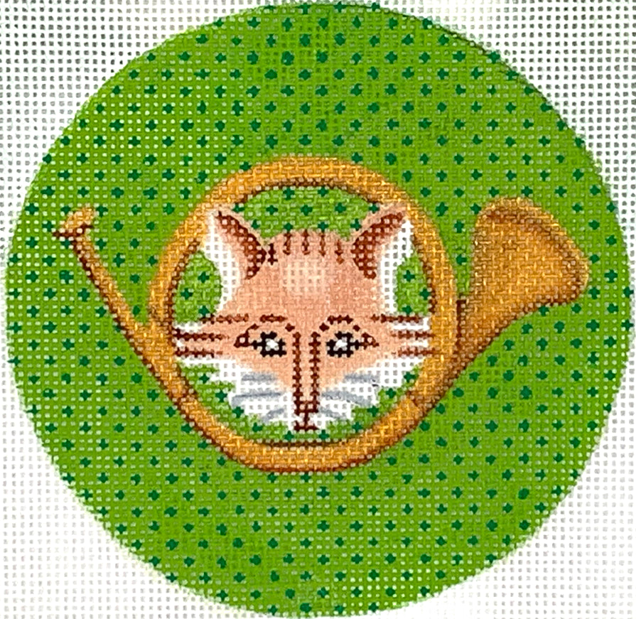 INSMC-35 - Fox and Hunting Horn on Moss Green