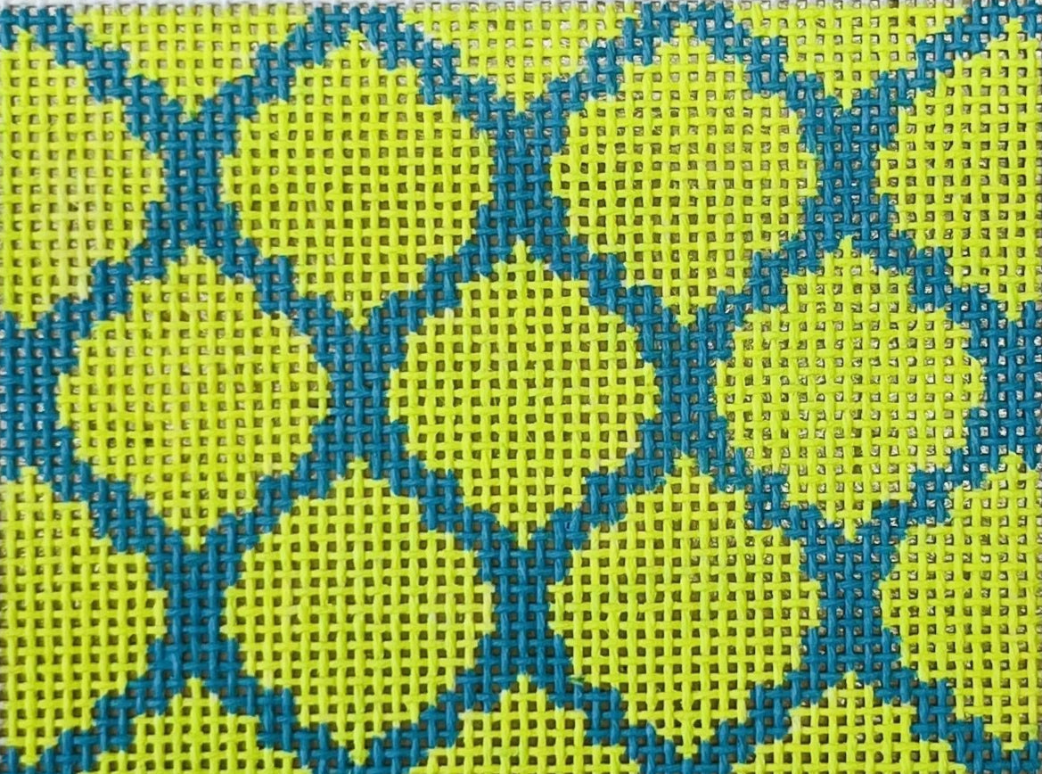 INSPCC-14 - Quadrefoil - Lime with Cobalt Credit Card Insert