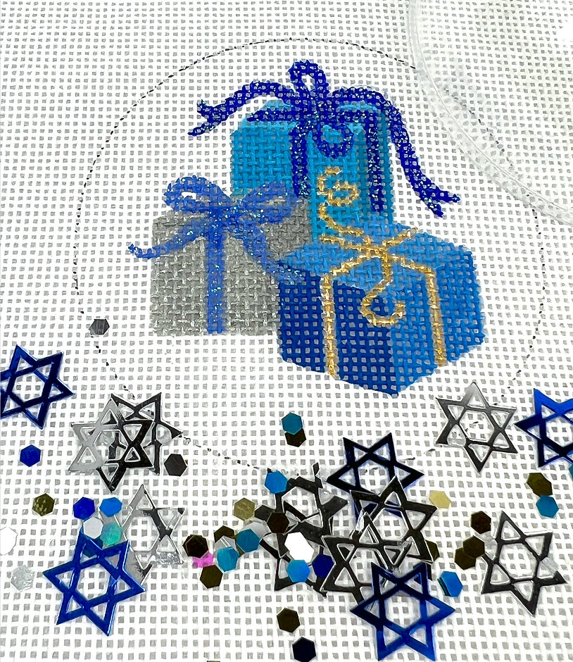 JMD-08 - Clear Dome and Confetti - Hanukkah Gifts