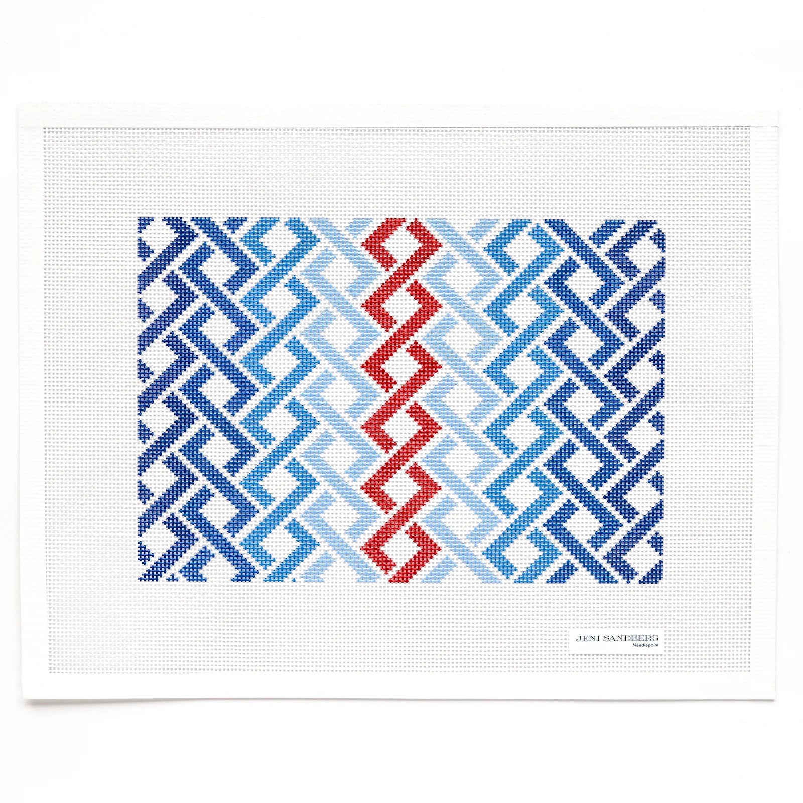 JS-101B - Hicks Braid Clutch - Blue and Red