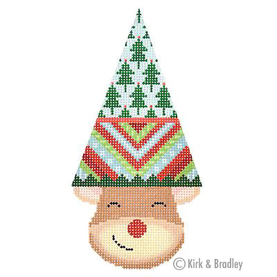 KB 1385- Reindeer Cone - Rudy (Stripes)