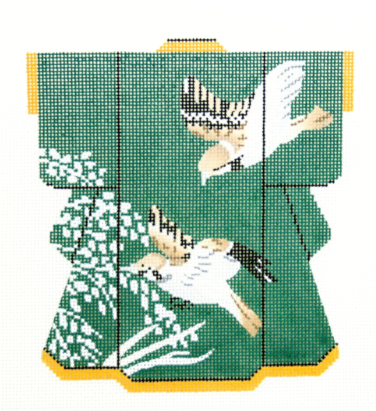 KB50 - Birds on Green Medium Kimono