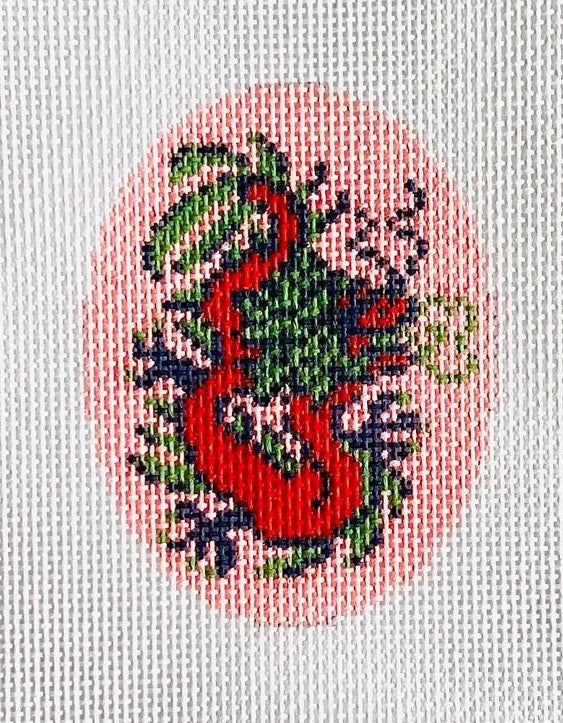 KCD1813 - Red Dragon Oval Ornament