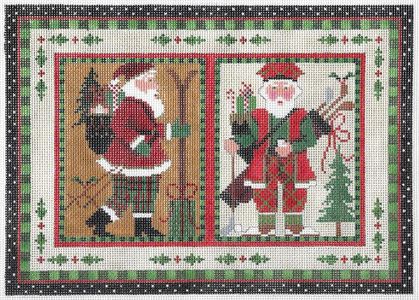 KCN178 - Sporting Santas Pillow