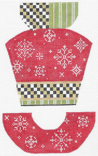 KCN845 - Snowflakes and Red Velvet Hat
