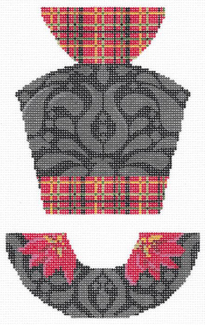 KCN846 - Plaid Taffeta and Black Velvet Hat
