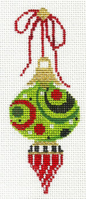 KCV112 - Lime Polka Dot Teardrop