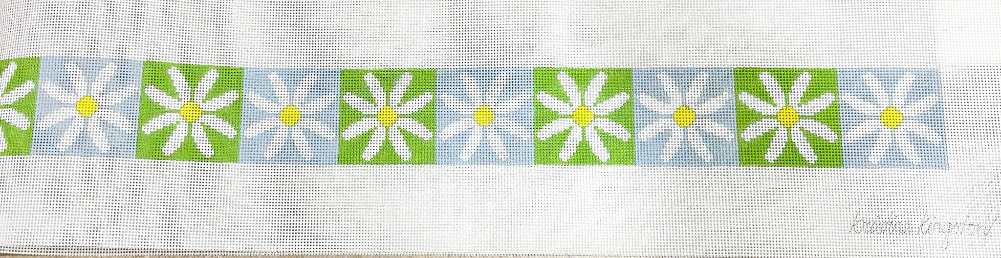 KK-B547E - Daisy Blue and Green Purse Strap