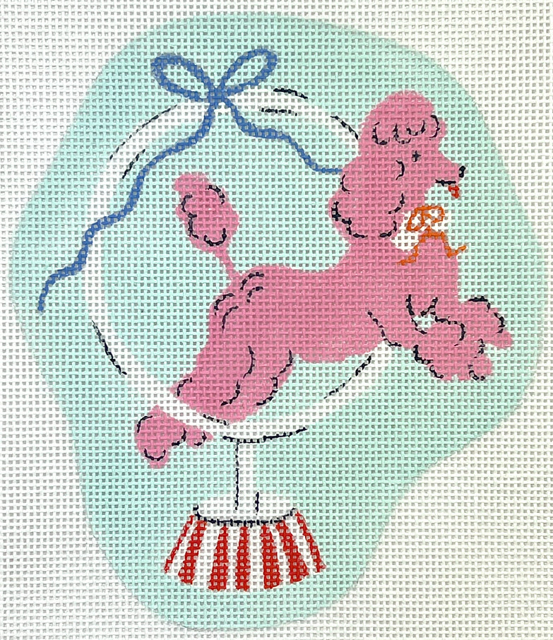 KRM-OM-03 - Circus Dog - Poodle Jumping through Hoop