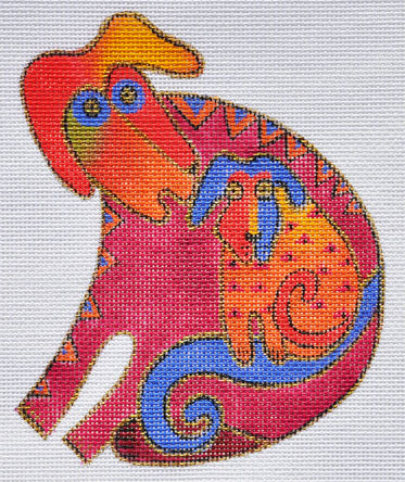 LB-122 - Magenta Dog and Pup