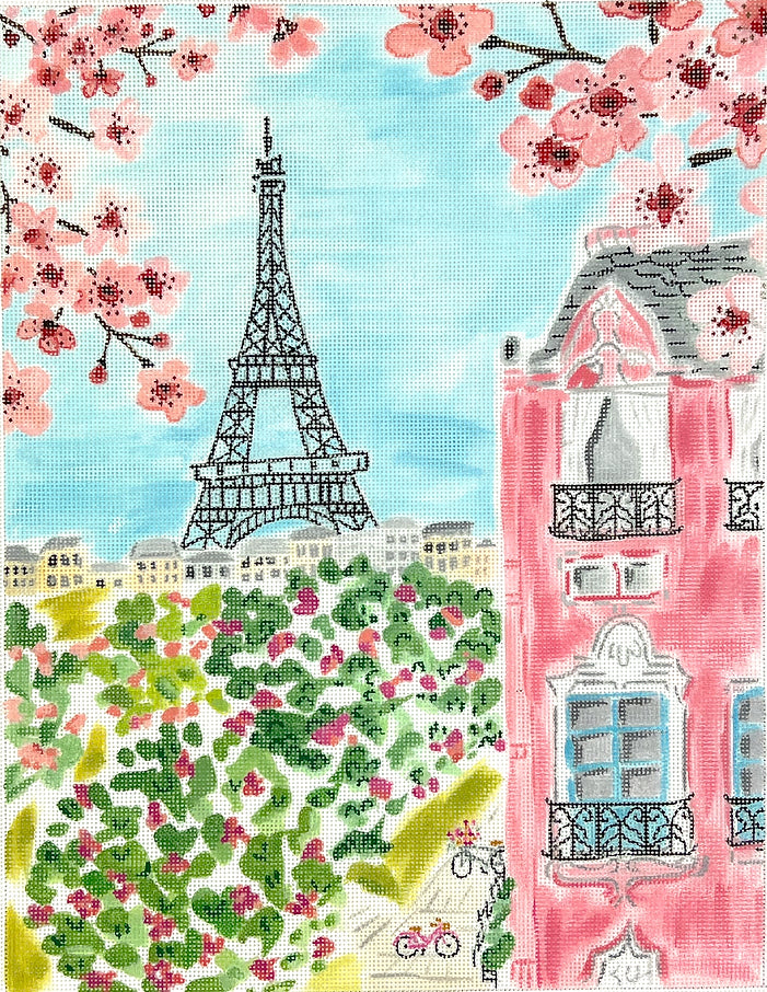 LB-PL-16 - Paris Eiffel Tower with Cherry Blossoms