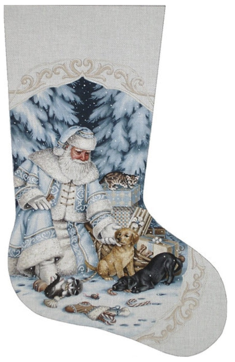 LGDAXS455 - Santa Pets and Presents Stocking