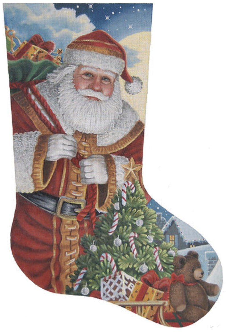 LGDAXS458 - Santa Moonlit Arrival Stocking
