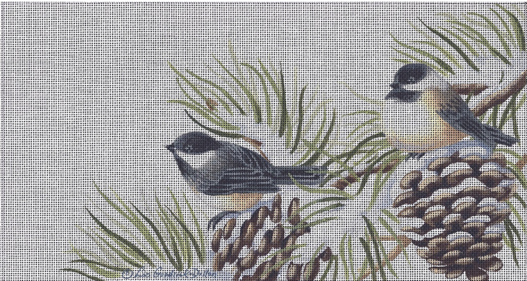 LGDP514 - Chickadees in Winter Pine