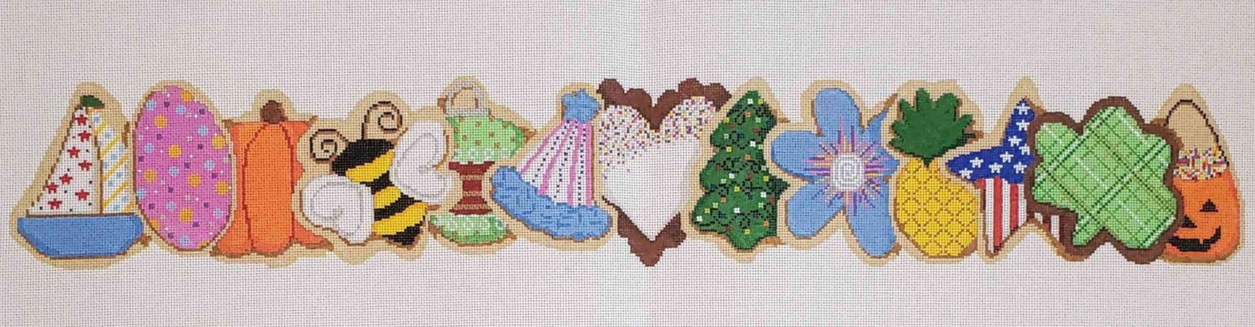 LL-APR-3 - All Holiday Cookies Apron Row with Christmas