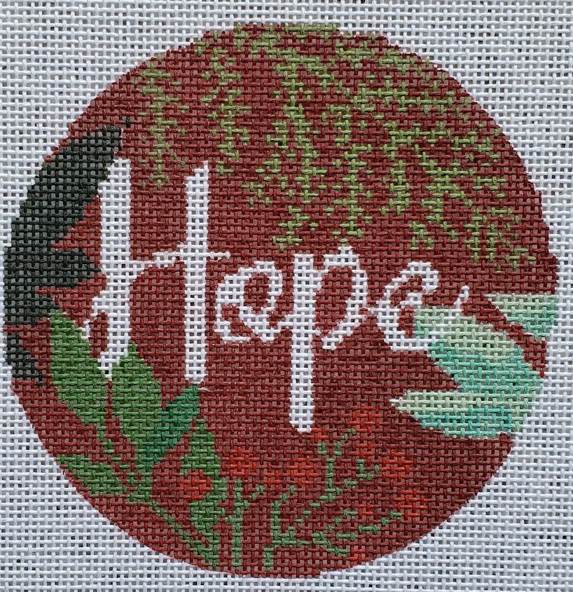 LL-ORN-07 - Botanical Hope Ornament - Red